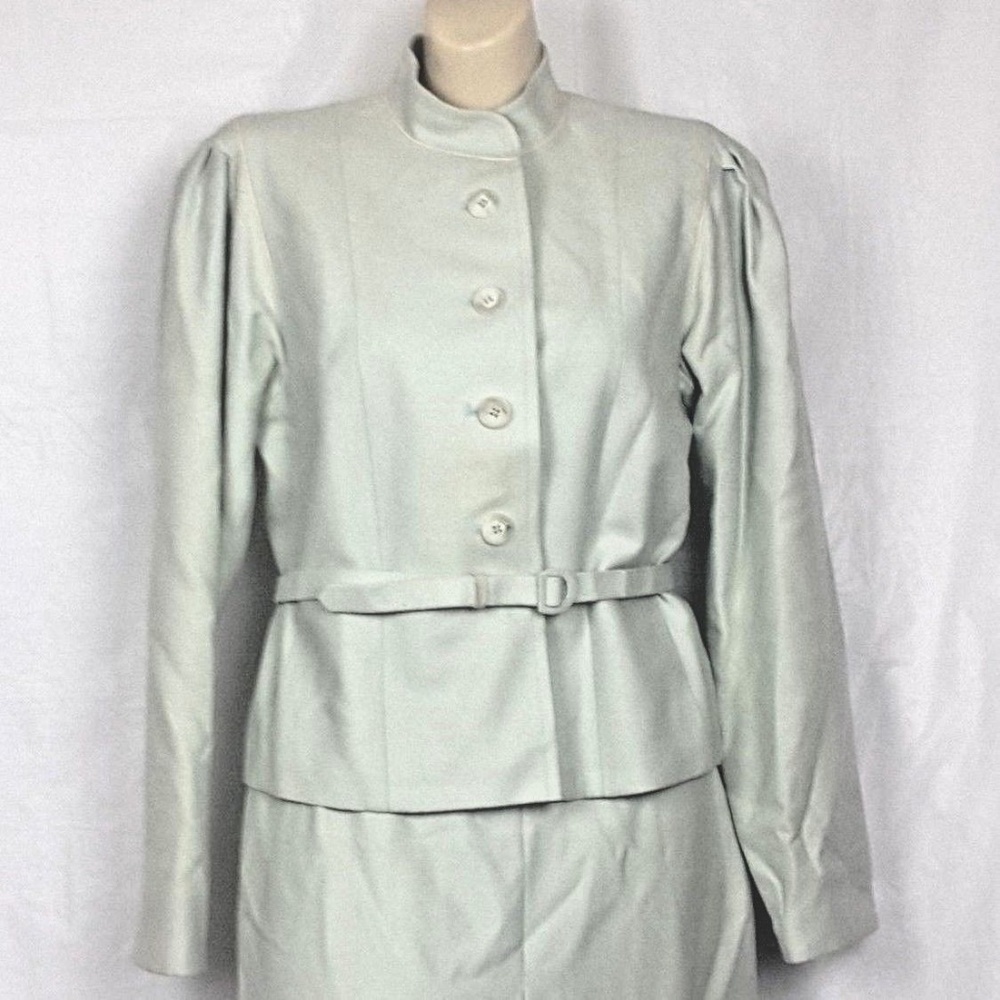 Vtg 80s sz 10 Made in Ireland 100% Wool Skirt Suit